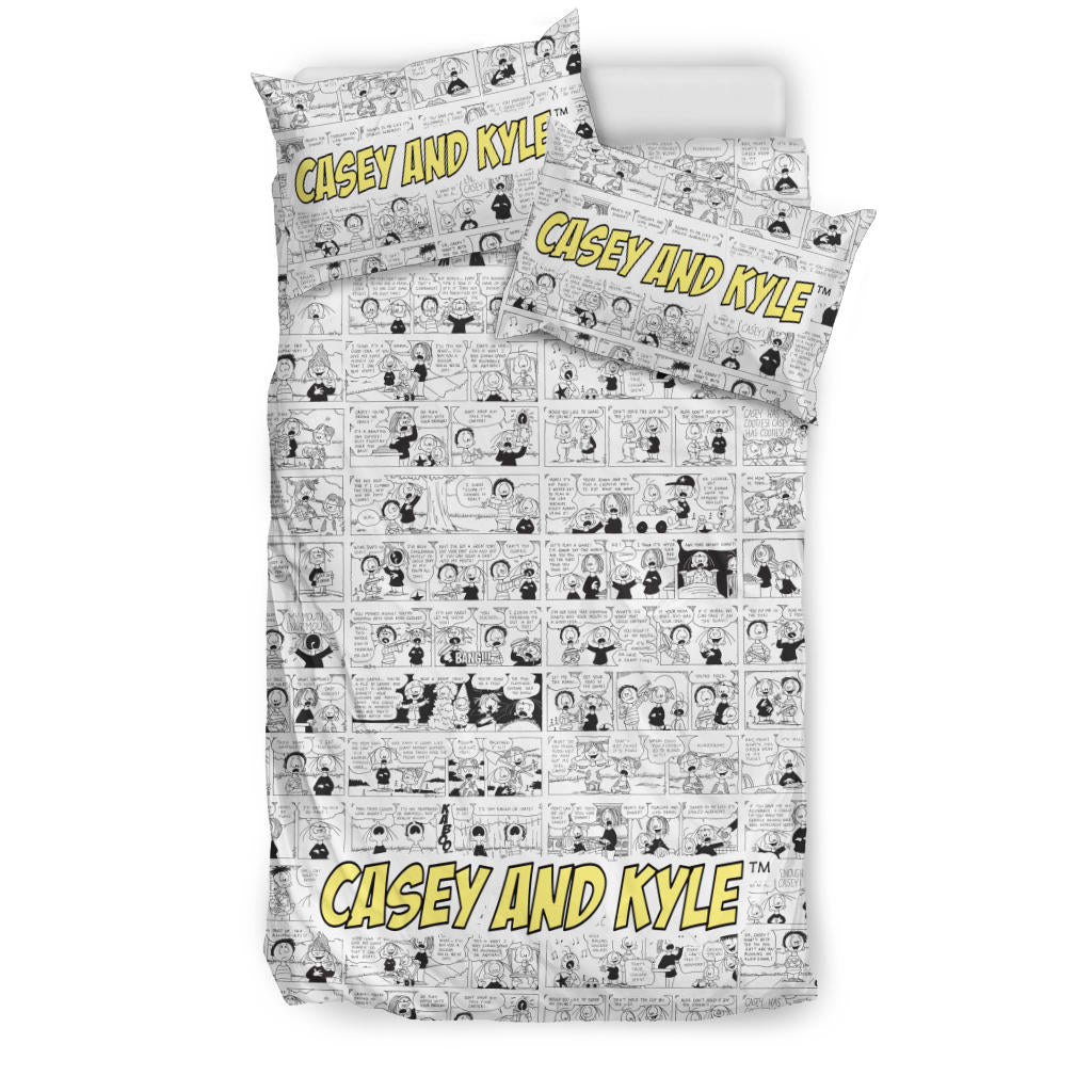 Casey and Kyle Comic Panel Bed Set (includes pillow cases and duvet cover)