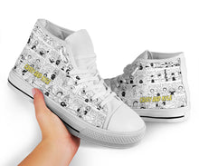 Load image into Gallery viewer, COMIC PANELS WHITE SOLE HIGH TOPS
